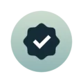 Icoon met een certificaat dat slim en duurzaam varen en een duurzame evenementenlocatie symboliseert